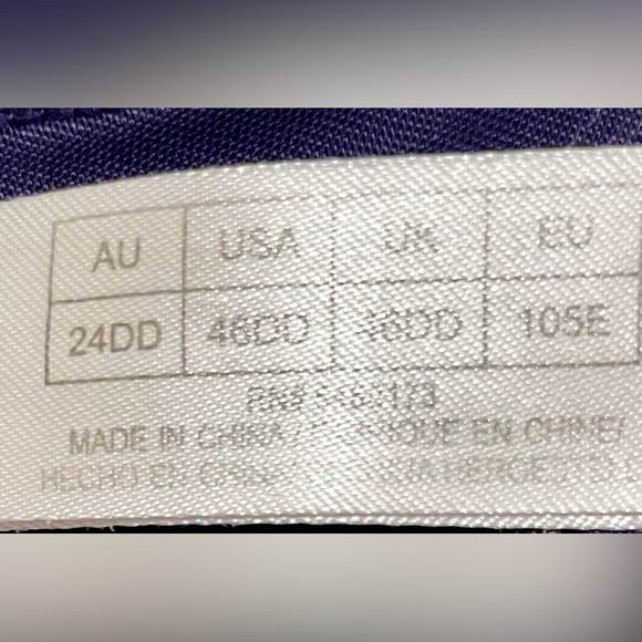 Avenue Navy and Light Blue Patterned Bra - Picture 5 of 5